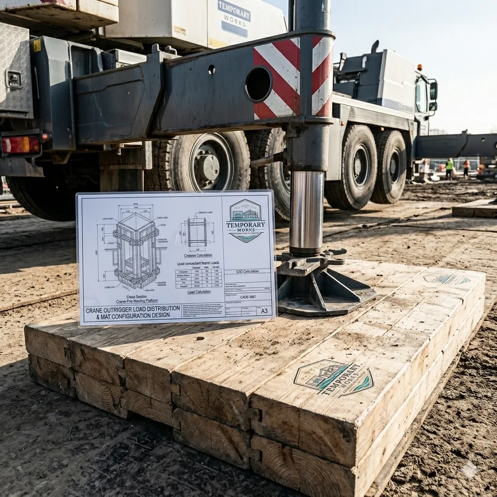 Crane mat on a live site